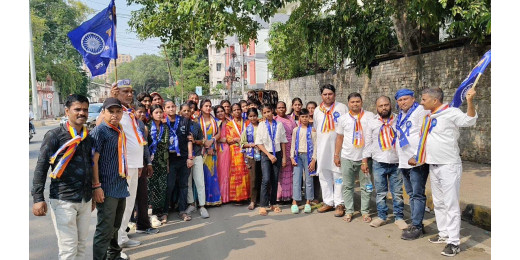 डोम समाज ने धूमधाम से मनाई बाबा साहेब की जयंती, हजारों की संख्या में निकाली भव्य शोभा यात्रा